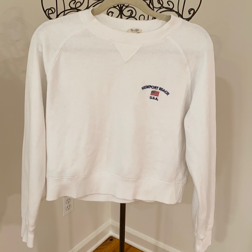White crewneck sweatshirt